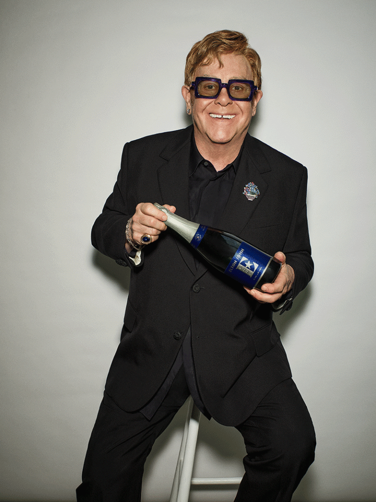 Elton John with Zero Wine