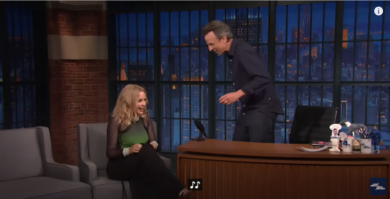 Kylie Minogue talks about her wine range on the Late show with Seth Meyers